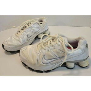 Nike Shox White Silver Womens Running Athletic Shoes 331152-115 US 8.5